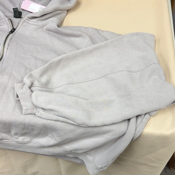 Wild Fable Gray Hoodie Sweater cropped zip up hoodie sweatshirt 2x new - Picture 2 of 8